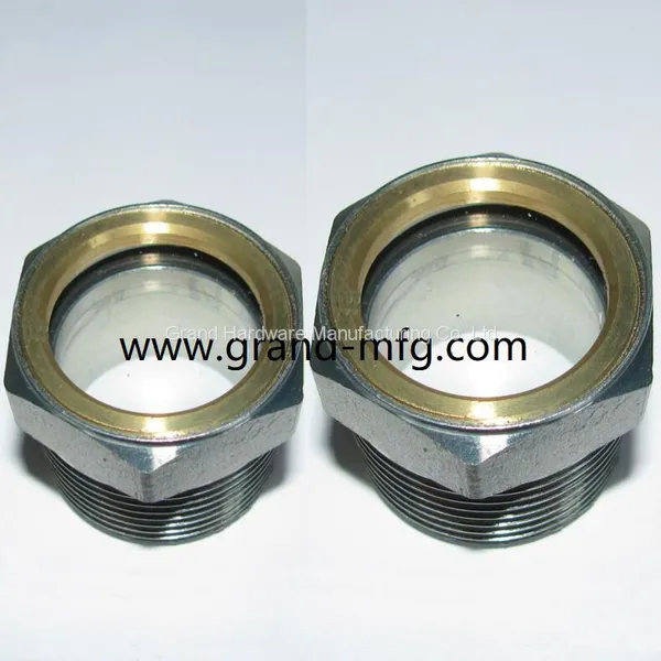 Nickel Plated MNPT Carbon Steel Oil Sight Glass With Stainless Steel Reflector photo-4