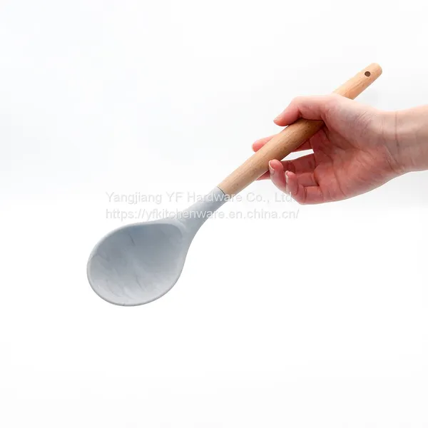 Kitchen Accessories Home and Kitchen Cookware Sets PRIVATE LABEL 9 PCS MARBLE SILICONE UTENSILS SET photo-2