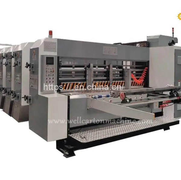 Automtic ink flexo printer slotter die cutter with stacker equipment