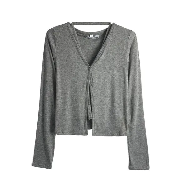 Spring New Style Knitted Sweater in European Style With Round Neckline, Pure Color, Loose Fit, Long-sleeved, Suitable for Women, Stylish Design. photo-2