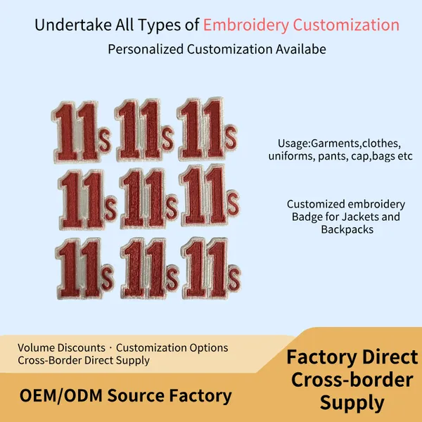 Digital Numbers Embroidered Clothing Patch Iron-On Felt for Pants Decor Computer-Generated Accessory for Clothes