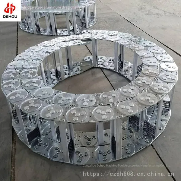 Stainless Steel Cable and Oil Pipe Threading Drag Chain, Double-row Steel-aluminum Tank Chain photo-4