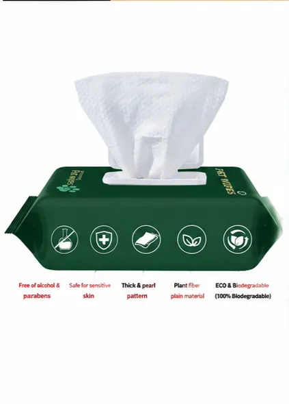Customized Pet Wet Wipes for Deodorizing and Antibacterial Purposes, Suitable for Cats and Dogs. Large Size, Thick Texture, Non-wash-off. photo-3