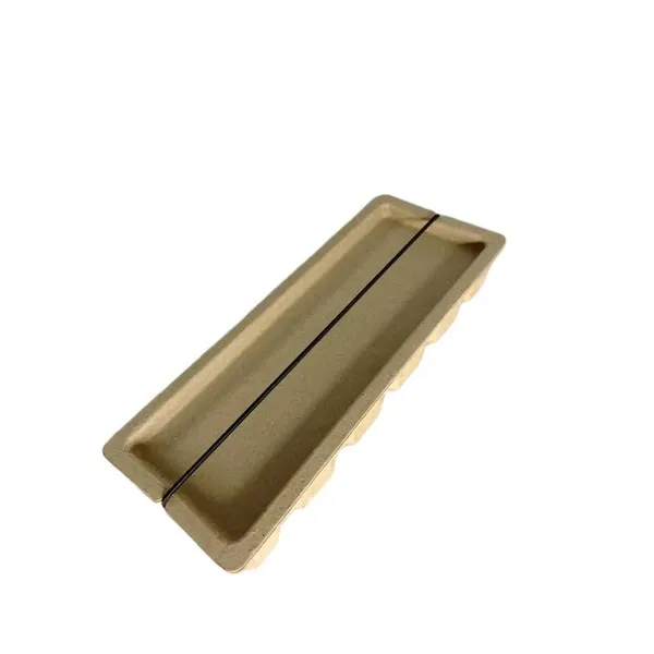 Molded Pulp Pencil Box Biodegradable Compostable Stationery Box With Custom Logo Printing