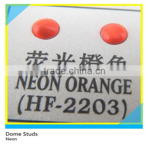 Heat Transfer Half Round Studs Neon Green Hotfix Brass Dome Studs photo-2