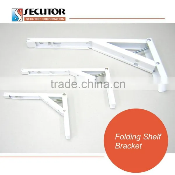 Pair Of Folding Metal Iron Wall Shelf Brackets photo-2