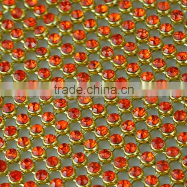 Lower Price 120*45cm Metal Setting Rhinestone Mesh, Transfer Crystal Rhinestone Rolls Wholesale photo-3