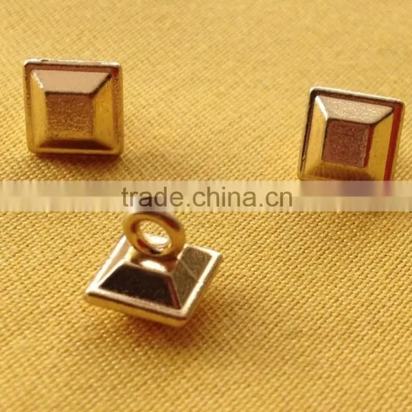 14L Square Shape Metal Shank Button For Sweater Wear -- M1601 photo-3