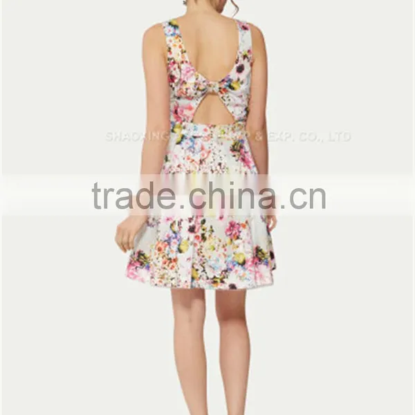 China Manufacturer Digital Printing Backless Teenage Party Dress photo-2