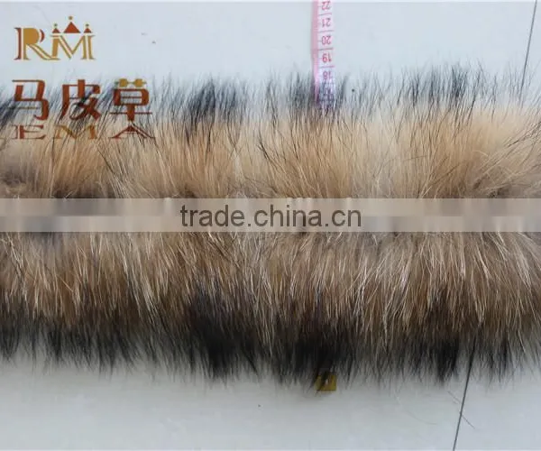 100%Factory Direct Sale Genuine Raccoon Dog Fur Trimming Strips for Hoods photo-3