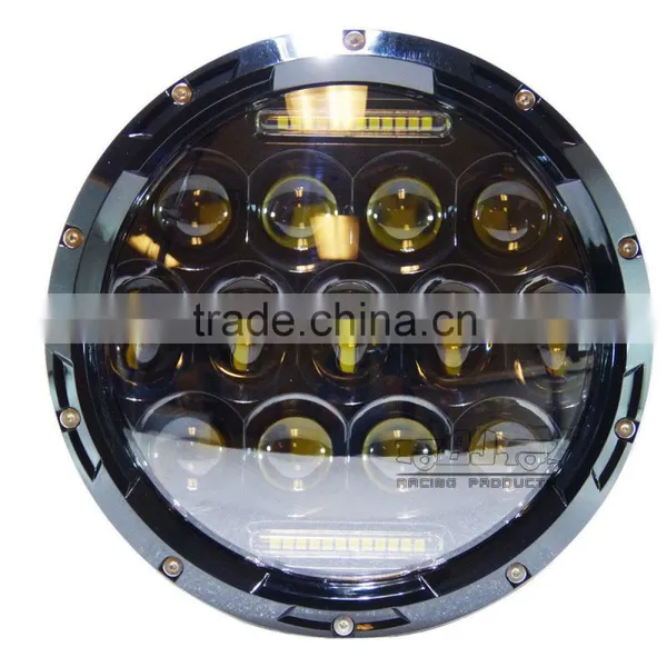 BJ-HL-016 Top Sale 75w 7 Inch Round HID LED Jeep Wrangler Headlight photo-2