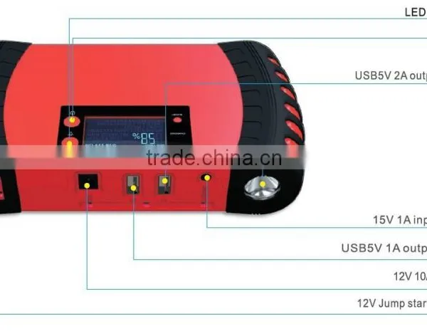 15000mAh Toyota Parts Accessories Tool Set Multi-function Powerbank LCD Display Auto Battery Portable Vehicle Car Jump Starter photo-5