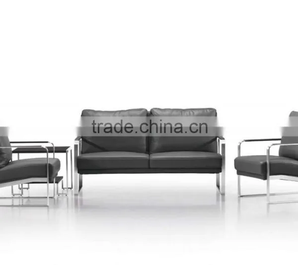 S-42 Leather Luxury Sofa Stainless Steel Fram Sofa Italy Sofa photo-3
