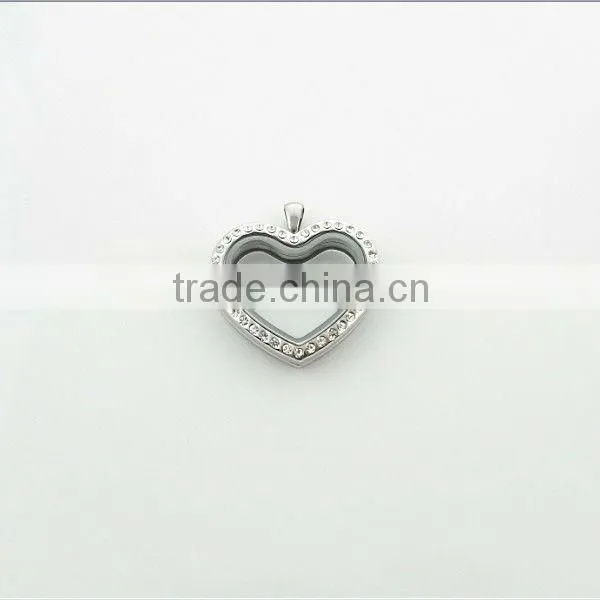 Stainless Steel Glass Floating Locket Charm