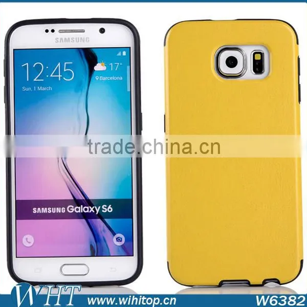 Mobile Accessory Ultra Thin Letaher Coated Soft TPU Case for Galaxy S6 photo-6