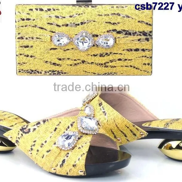 CSB7227 Top Fashion Latest Fashion Woman Italy Style High Heel Shoes and Glitter Bags photo-6