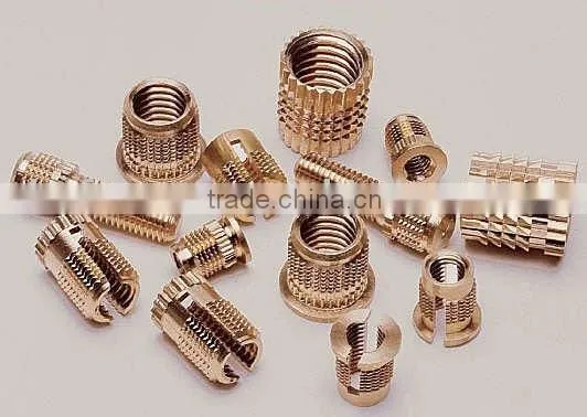 Mold-in threaded insert