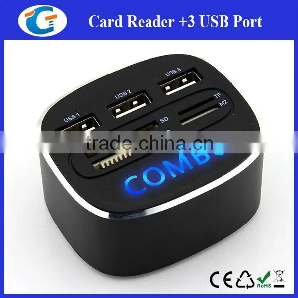 Usb2.0 Hub Combo Card Reader With Led Logo photo-5