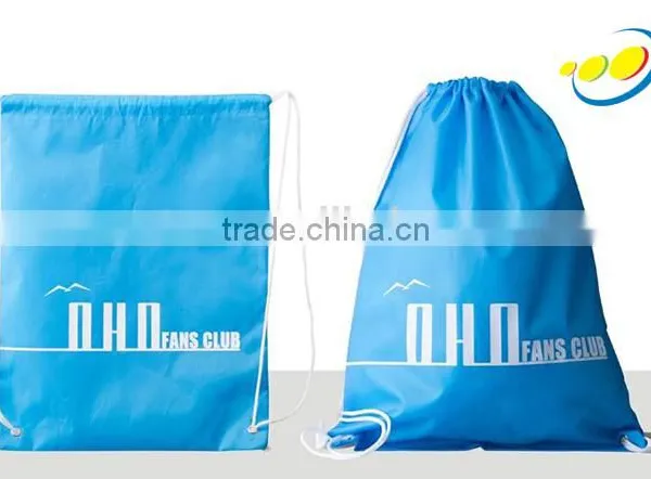 Custom Logo Printed Drawstring Polyester Shoe Bag Backpack photo-2
