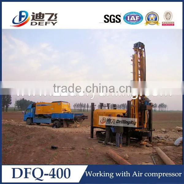DFQ-400 Water Well DTH Drilling Rig Working With Air Compressor for Granite Borehole photo-5