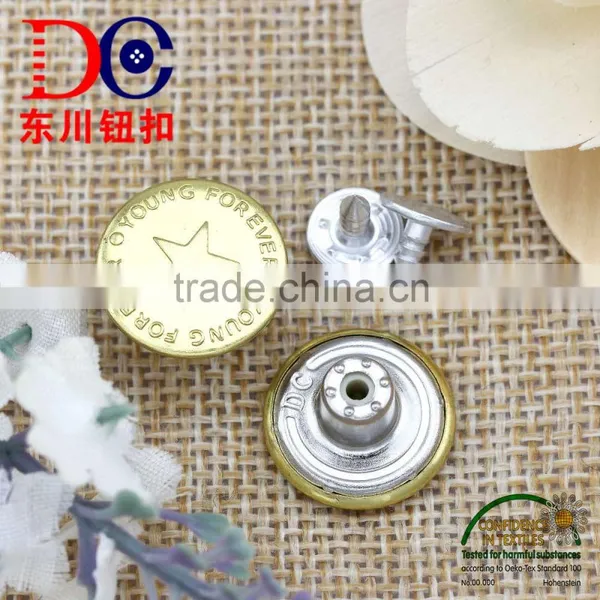 17mm Fashion Metal Custom Jean Blue Button for Jacket photo-6