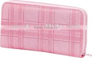 2015 Fashion Pink Stripe Large Wallet for Shopping of Girls