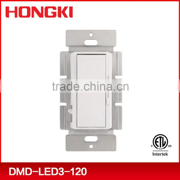 Slide dimmer switch, single pole dimmer