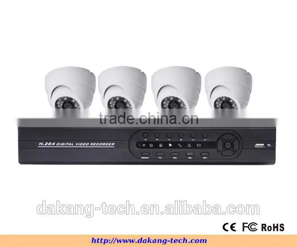 Color COMS 700TVL H.264 4CH CCTV DVR Kit ,4 IR Waterproof Cameras