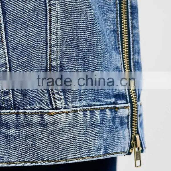 MEN'S MID WASH ZIP DETAIL DENIM WESTERN JACKET photo-4