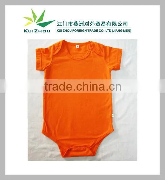 100% Cotton Short Sleeve Blank Baby Rompers Plain Baby Rompers photo-2