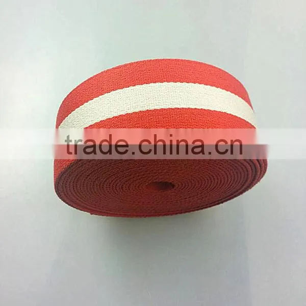 Custom Printed 2 Inch Colored Stripe Polypropylene Webbing for Luggage Strap & Bag Belts