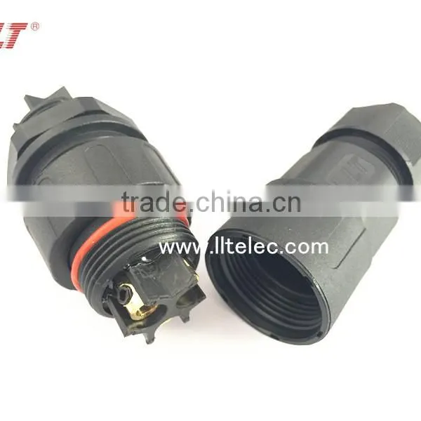 High Voltage 3 Contacts Screw Terminal Waterproof Panel Mount Connector photo-3