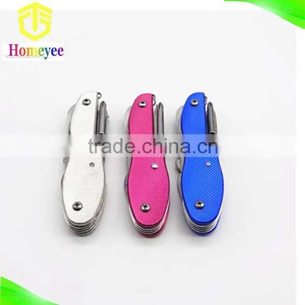 14 in 1outdoor Multi Folding Purpose Knife With Aluminum Handle in Peanuthull Shape photo-4