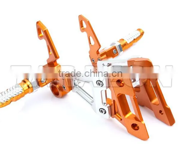 Motorcycle Racing Bike CNC Aluminum Adjustable Rearsets photo-2