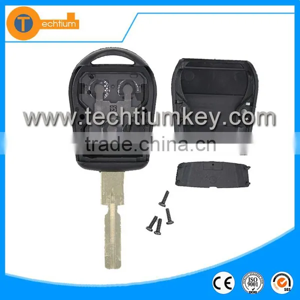 Plastic Key Case With 2 Track Blade and Printed Logo 2 Button Universal Car Key for BMW 3 5 7 E38 E39 E46 photo-2
