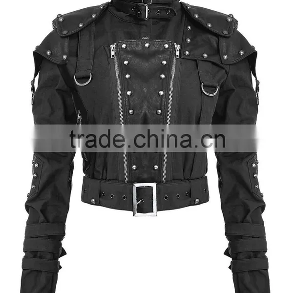 New Punk Rave Women Diesel-punk Jacket Black Goth