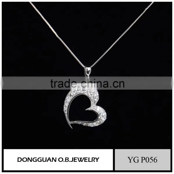 2016 the Newest Designs Fashion 925 Sterling Silver Pendant With Pink Stone Wholesale Price photo-4
