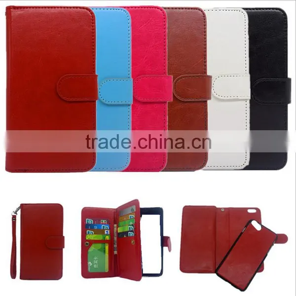 Universal Flip Separable PU/Genuine Leather Wallet Mobile Phone Case photo-2