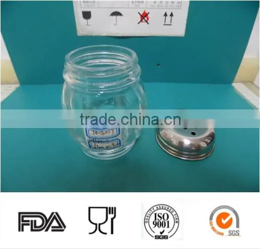 Different Glass Spicy Jar With Stainless Steel Caps photo-2