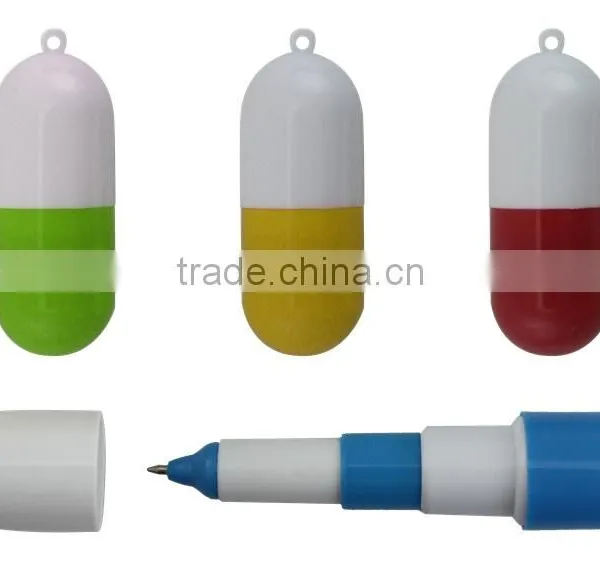 Hotselling Yes Novelty Pill Pen/strenching Plastic Ball Point Pen photo-3