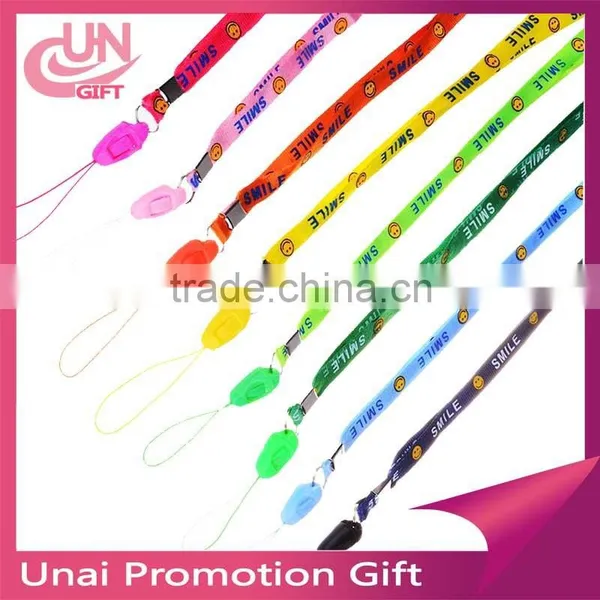 Any Color Cell Phone Strap Lanyard With Silk Screen Printing