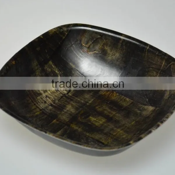 2015 New Style French Creative Black Color Woven Rustic Wooden Bowl Serving Kitchenware Tableware photo-4