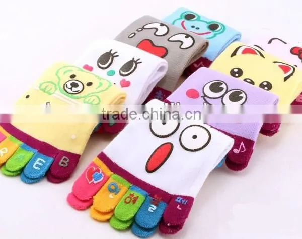 Women's Five Toe Socks, Lovey Cartoon Summer Toe Socks