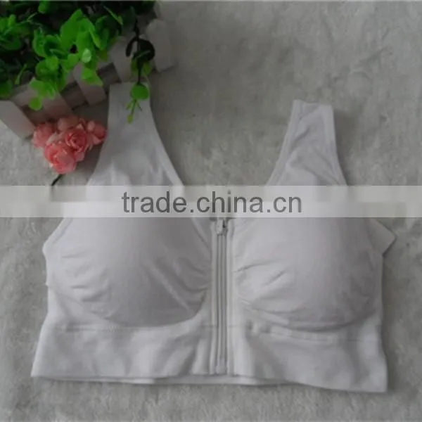 Sexy Young Running Hot Images Women Sexy Zipper Customized Sports Bra