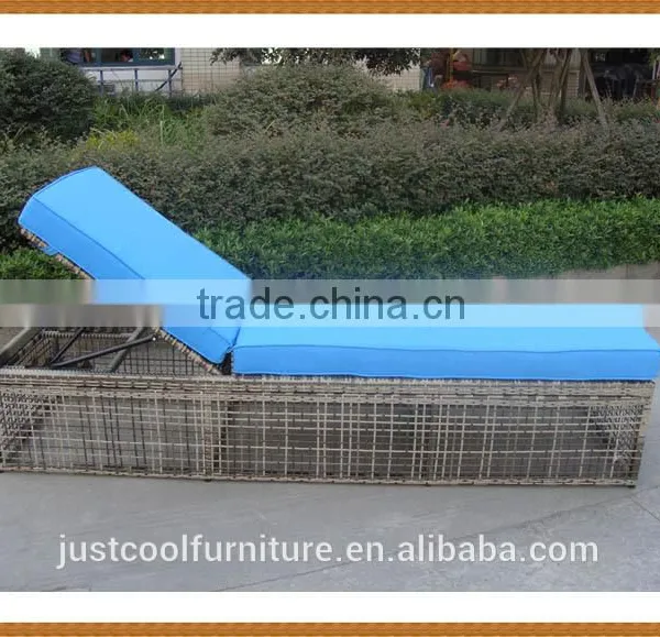 Wicker Sun Bed Lounge Rattan Garden Furniture photo-2