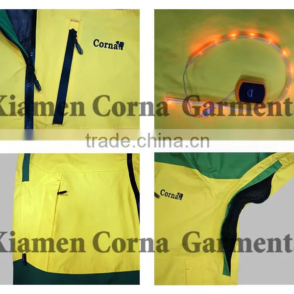 2016 New Designs Men LED Light Jacket & Outdoor Ski Jacket photo-4