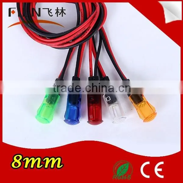Plastic 8mm Salt Lamp Different Colours With Wire Used for Car Lighting