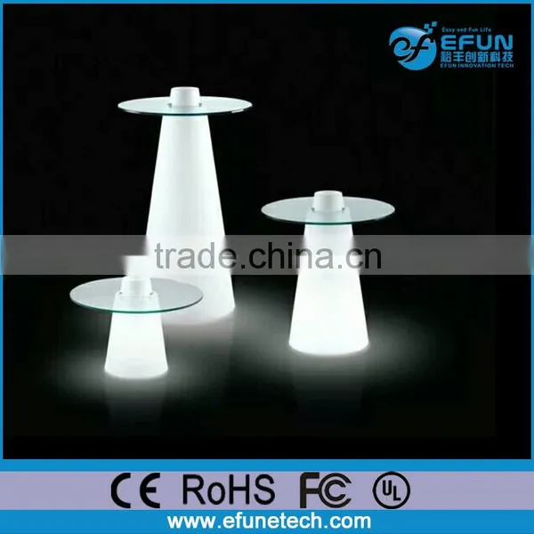 Eco Material PE Illuminated Bar Table Furniture, Led Cocktail Table photo-2