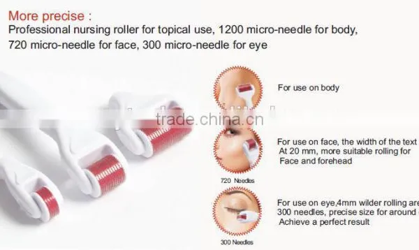 2016 Newest Titanium Alloy Steel Dermaroller Micro Derma Roller Price photo-3
