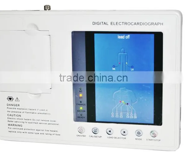 2015 New Digital 3-channel Color Electrocardiograph ECG EKG Machine With Low Price photo-3